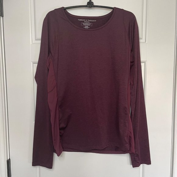 Threads 4 Thought Women's Maroon ReActive Long Sleeve Athletic Shirt Size Medium - Picture 9 of 9